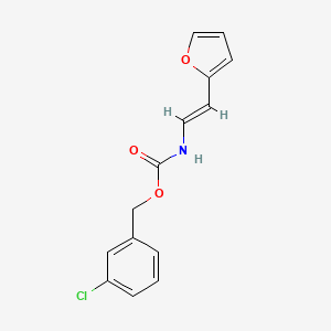 molecular formula C14H12ClNO3 B2610655 (3-chlorophenyl)methyl N-[(E)-2-(furan-2-yl)ethenyl]carbamate CAS No. 338399-81-8