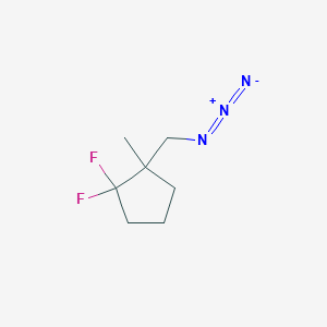 molecular formula C7H11F2N3 B2610659 1-(Azidomethyl)-2,2-difluoro-1-methylcyclopentane CAS No. 2375271-33-1