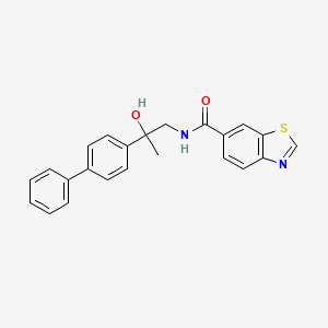 molecular formula C23H20N2O2S B2610668 N-(2-([1,1'-联苯]-4-基)-2-羟基丙基)苯并[d]噻唑-6-甲酰胺 CAS No. 1790198-26-3