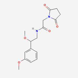 molecular formula C16H20N2O5 B2610669 2-(2,5-dioxopyrrolidin-1-yl)-N-(2-methoxy-2-(3-methoxyphenyl)ethyl)acetamide CAS No. 1797159-98-8