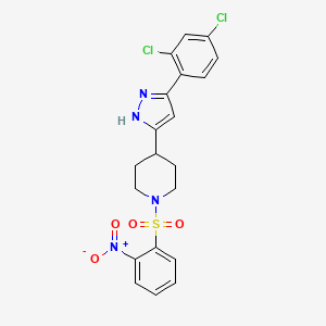 4-[5-(2,4-dichlorophenyl)-1H-pyrazol-3-yl]-1-(2-nitrobenzenesulfonyl)piperidine