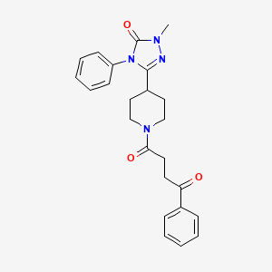 1-(4-(1-methyl-5-oxo-4-phenyl-4,5-dihydro-1H-1,2,4-triazol-3-yl)piperidin-1-yl)-4-phenylbutane-1,4-dione