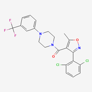 3-(2,6-Dichlorophenyl)-5-methylisoxazol-4-YL 4-(3-(trifluoromethyl)phenyl)piperazinyl ketone