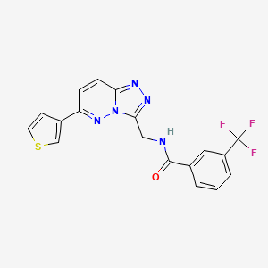 N-((6-(thiophen-3-yl)-[1,2,4]triazolo[4,3-b]pyridazin-3-yl)methyl)-3-(trifluoromethyl)benzamide
