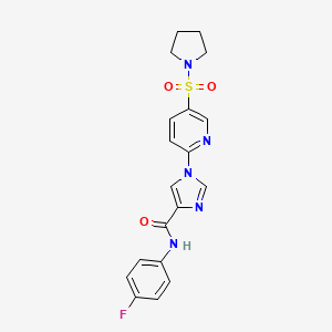 N~4~-(4-fluorophenyl)-1-[5-(1-pyrrolidinylsulfonyl)-2-pyridyl]-1H-imidazole-4-carboxamide