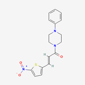 molecular formula C17H17N3O3S B2610698 (E)-3-(5-硝基噻吩-2-基)-1-(4-苯基哌嗪-1-基)丙-2-烯-1-酮 CAS No. 476316-46-8