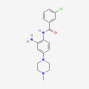 molecular formula C18H21ClN4O B2610699 N-[2-amino-4-(4-methylpiperazino)phenyl]-3-chlorobenzenecarboxamide CAS No. 439107-46-7