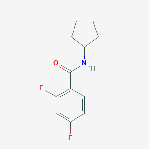 molecular formula C12H13F2NO B261071 N-cyclopentyl-2,4-difluorobenzamide 