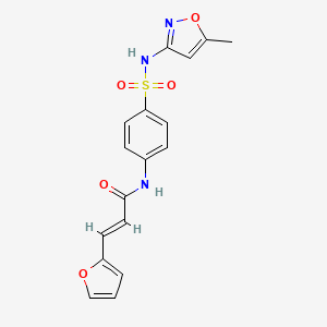 molecular formula C17H15N3O5S B2610711 (2E)-3-(furan-2-yl)-N-{4-[(5-methyl-1,2-oxazol-3-yl)sulfamoyl]phenyl}prop-2-enamide CAS No. 468758-94-3