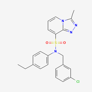 N-(3-chlorobenzyl)-N-(4-ethylphenyl)-3-methyl[1,2,4]triazolo[4,3-a]pyridine-8-sulfonamide
