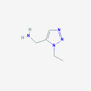 molecular formula C5H10N4 B2610718 (1-Ethyl-1H-1,2,3-triazol-5-YL)methylamine CAS No. 1267694-26-7