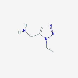 molecular formula C5H10N4 B2610718 (1-乙基-1H-1,2,3-三唑-5-基)甲胺 CAS No. 1267694-26-7