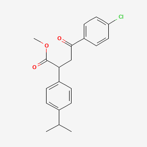 molecular formula C20H21ClO3 B2610719 4-(4-氯苯基)-2-(4-异丙基苯基)-4-氧代丁酸甲酯 CAS No. 199725-00-3