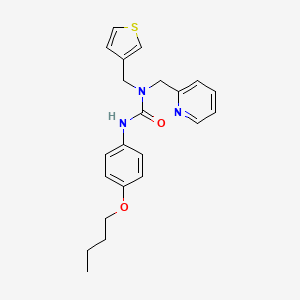 molecular formula C22H25N3O2S B2610722 3-(4-Butoxyphenyl)-1-(pyridin-2-ylmethyl)-1-(thiophen-3-ylmethyl)urea CAS No. 1235074-81-3