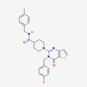 molecular formula C27H27FN4O2S B2610732 1-[(3-isopropyl-2-oxo-2,3-dihydro-1,3-benzothiazol-6-yl)sulfonyl]-N-(2-morpholin-4-ylethyl)piperidine-4-carboxamide CAS No. 1112306-94-1