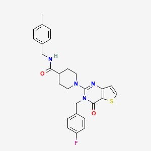 1-{3-[(4-fluorophenyl)methyl]-4-oxo-3H,4H-thieno[3,2-d]pyrimidin-2-yl}-N-[(4-methylphenyl)methyl]piperidine-4-carboxamide