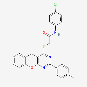 N-(4-chlorophenyl)-2-{[2-(4-methylphenyl)-5H-chromeno[2,3-d]pyrimidin-4-yl]sulfanyl}acetamide