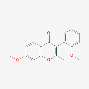 molecular formula C18H16O4 B2610739 7-Methoxy-3-(2-methoxyphenyl)-2-methylchromen-4-one CAS No. 70387-00-7