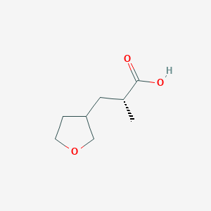 molecular formula C8H14O3 B2610740 (2R)-2-Methyl-3-(oxolan-3-yl)propanoic acid CAS No. 2248221-11-4