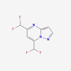 molecular formula C8H5F4N3 B2610742 5,7-双(二氟甲基)吡唑并[1,5-a]嘧啶 CAS No. 827586-41-4