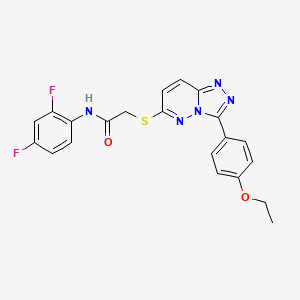 molecular formula C21H17F2N5O2S B2610752 N-(2,4-二氟苯基)-2-((3-(4-乙氧基苯基)-[1,2,4]三唑并[4,3-b]哒嗪-6-基)硫代)乙酰胺 CAS No. 852436-71-6