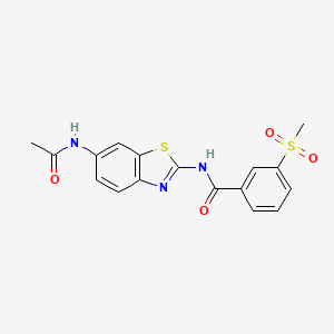 N-(6-acetamidobenzo[d]thiazol-2-yl)-3-(methylsulfonyl)benzamide