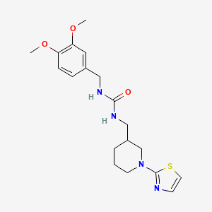1-(3,4-Dimethoxybenzyl)-3-((1-(thiazol-2-yl)piperidin-3-yl)methyl)urea