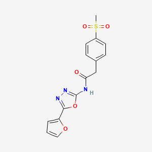 N-(5-(furan-2-yl)-1,3,4-oxadiazol-2-yl)-2-(4-(methylsulfonyl)phenyl)acetamide