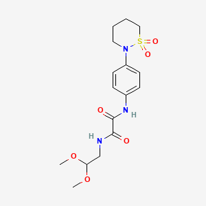 N-(2,2-dimethoxyethyl)-N'-[4-(1,1-dioxothiazinan-2-yl)phenyl]oxamide