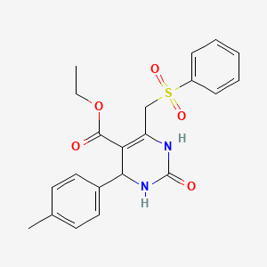 Ethyl 4-(4-methylphenyl)-2-oxo-6-[(phenylsulfonyl)methyl]-1,2,3,4-tetrahydropyrimidine-5-carboxylate