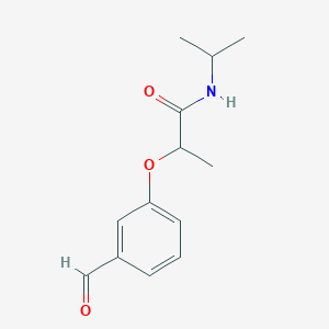 molecular formula C13H17NO3 B2610788 2-(3-formylphenoxy)-N-propan-2-ylpropanamide CAS No. 1039829-78-1