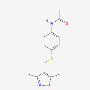 N-(4-{[(3,5-dimethyl-4-isoxazolyl)methyl]sulfanyl}phenyl)acetamide