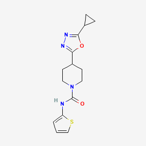 4-(5-cyclopropyl-1,3,4-oxadiazol-2-yl)-N-(thiophen-2-yl)piperidine-1-carboxamide