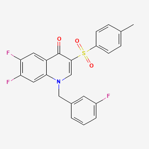 molecular formula C23H16F3NO3S B2610805 6,7-difluoro-1-(3-fluorobenzyl)-3-[(4-methylphenyl)sulfonyl]quinolin-4(1H)-one CAS No. 899213-91-3