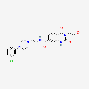 N-{2-[4-(3-chlorophenyl)piperazin-1-yl]ethyl}-3-(2-methoxyethyl)-2,4-dioxo-1,2,3,4-tetrahydroquinazoline-7-carboxamide