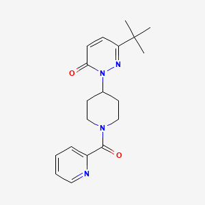 molecular formula C19H24N4O2 B2610807 6-Tert-butyl-2-[1-(pyridine-2-carbonyl)piperidin-4-yl]pyridazin-3-one CAS No. 2310015-35-9