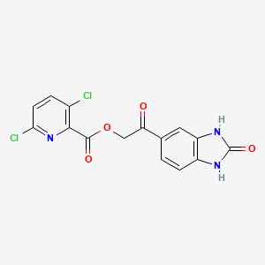 molecular formula C15H9Cl2N3O4 B2610809 [2-Oxo-2-(2-oxo-1,3-dihydrobenzimidazol-5-yl)ethyl] 3,6-dichloropyridine-2-carboxylate CAS No. 877960-33-3