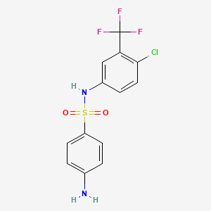 4-amino-N-[4-chloro-3-(trifluoromethyl)phenyl]benzene-1-sulfonamide