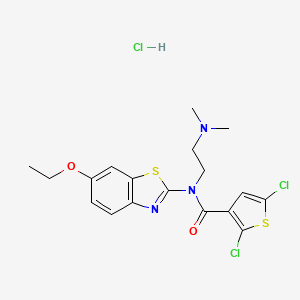 2,5-dichloro-N-(2-(dimethylamino)ethyl)-N-(6-ethoxybenzo[d]thiazol-2-yl)thiophene-3-carboxamide hydrochloride