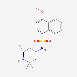molecular formula C20H28N2O3S B2610821 4-methoxy-N-(2,2,6,6-tetramethylpiperidin-4-yl)naphthalene-1-sulfonamide CAS No. 524049-84-1