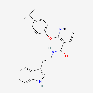 2-(4-tert-butylphenoxy)-N-[2-(1H-indol-3-yl)ethyl]pyridine-3-carboxamide