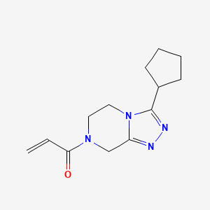 1-(3-Cyclopentyl-6,8-dihydro-5H-[1,2,4]triazolo[4,3-a]pyrazin-7-yl)prop-2-en-1-one