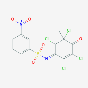 (NE)-3-nitro-N-(2,3,5,6-tetrachloro-5-methyl-4-oxocyclohex-2-en-1-ylidene)benzenesulfonamide
