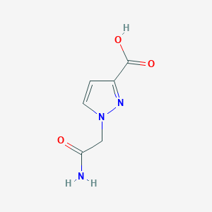 molecular formula C6H7N3O3 B2610849 1-(carbamoylmethyl)pyrazole-3-carboxylic Acid CAS No. 512807-21-5