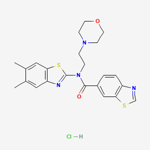 N-(5,6-dimethylbenzo[d]thiazol-2-yl)-N-(2-morpholinoethyl)benzo[d]thiazole-6-carboxamide hydrochloride