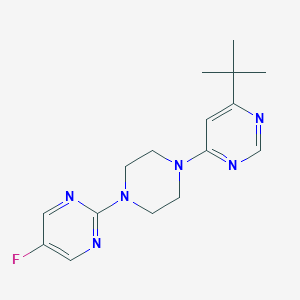molecular formula C16H21FN6 B2610851 2-[4-(6-Tert-butylpyrimidin-4-yl)piperazin-1-yl]-5-fluoropyrimidine CAS No. 2380167-98-4