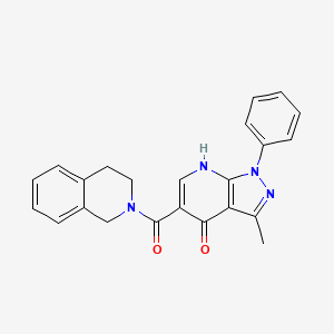 3-methyl-1-phenyl-5-(1,2,3,4-tetrahydroisoquinoline-2-carbonyl)-1H-pyrazolo[3,4-b]pyridin-4(7H)-one