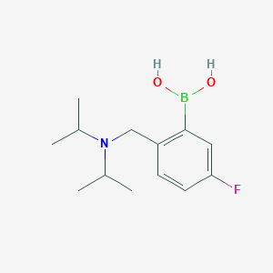 molecular formula C13H21BFNO2 B2610866 2-((二异丙基氨基)甲基)-5-氟苯基硼酸 CAS No. 2096337-77-6