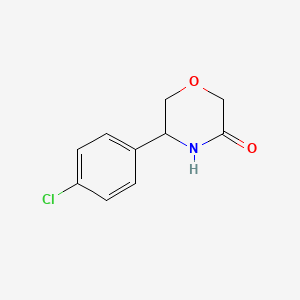 molecular formula C10H10ClNO2 B2610867 5-(4-Chlorophenyl)morpholin-3-one CAS No. 1391115-83-5