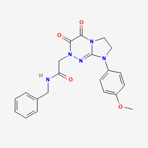 molecular formula C21H21N5O4 B2610869 N-benzyl-2-(8-(4-methoxyphenyl)-3,4-dioxo-3,4,7,8-tetrahydroimidazo[2,1-c][1,2,4]triazin-2(6H)-yl)acetamide CAS No. 941935-75-7